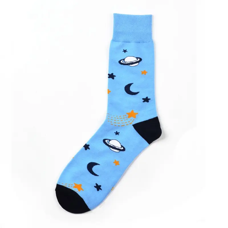 Sky Blue Galaxy Crew Socks