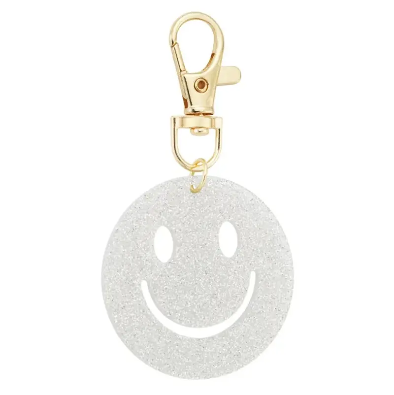 Sleutelhanger Keep Smiling goud zilver