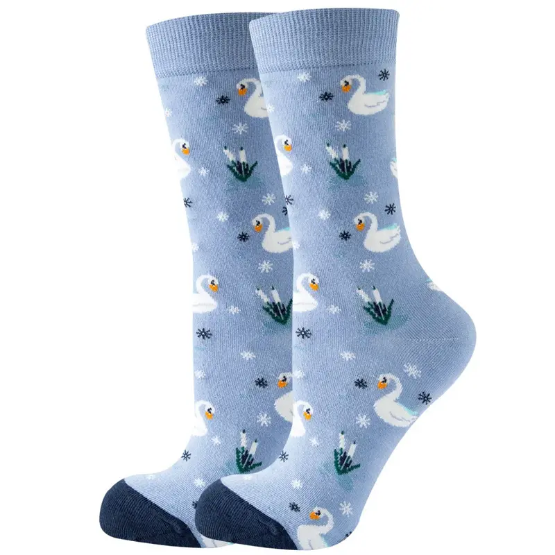 Sliding Swans Crew Socks