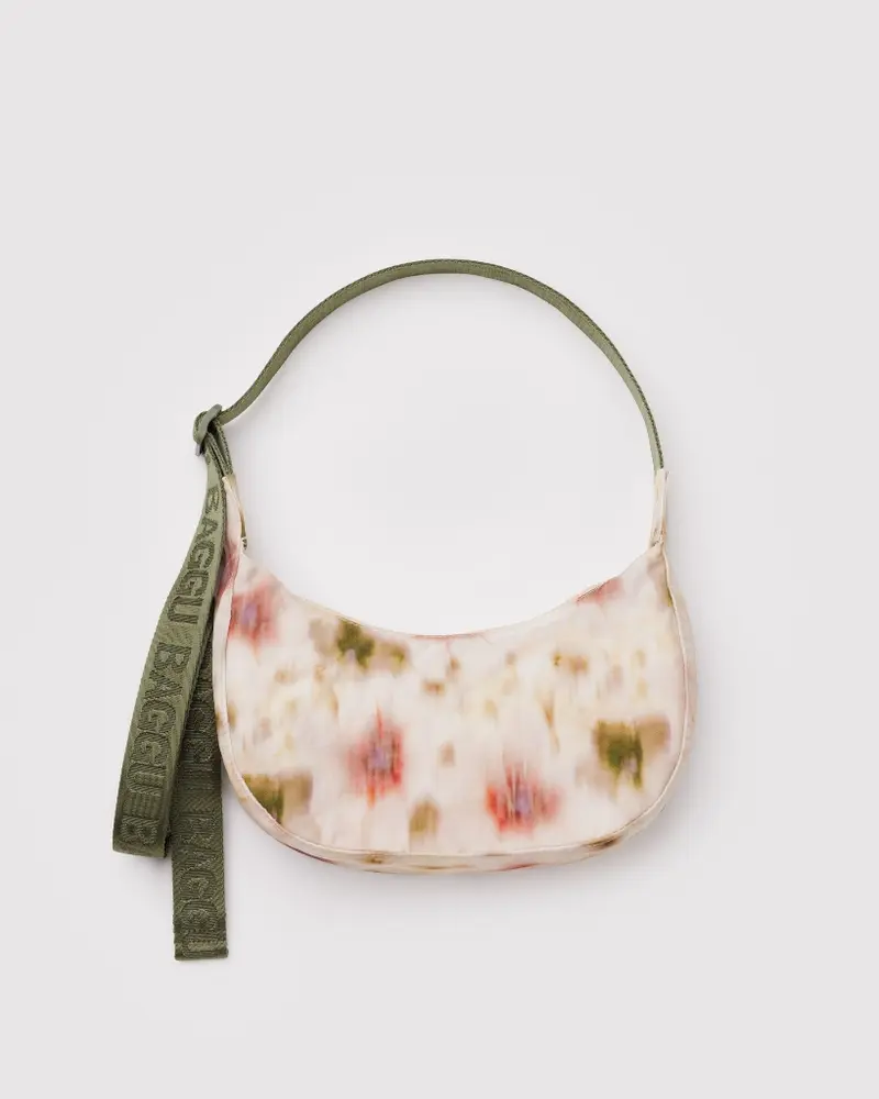 Small Crescent Bag - Abstract Floral [PRE ORDER]