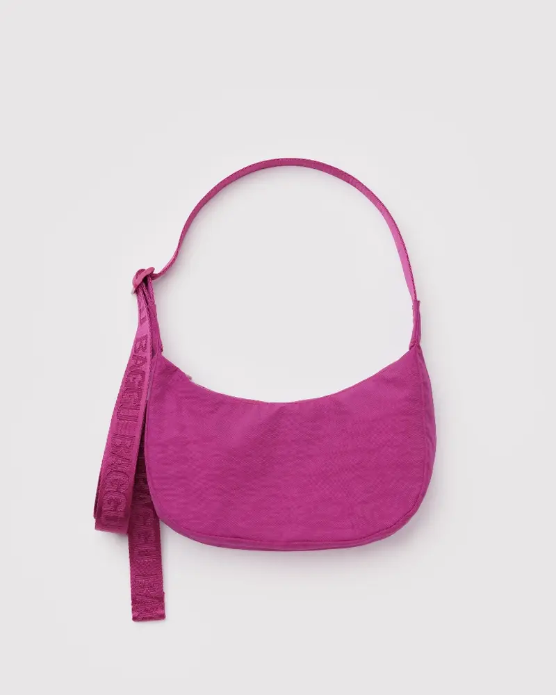 Small Crescent Bag - Deep Fuchsia