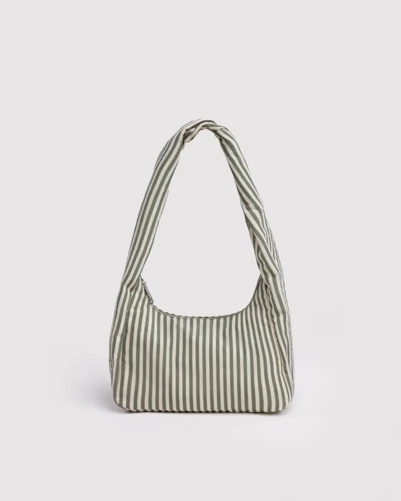Small Meringue Bag - Sage Stripe