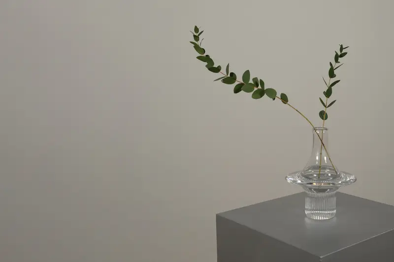Small Modernist Glass Ufo Vase