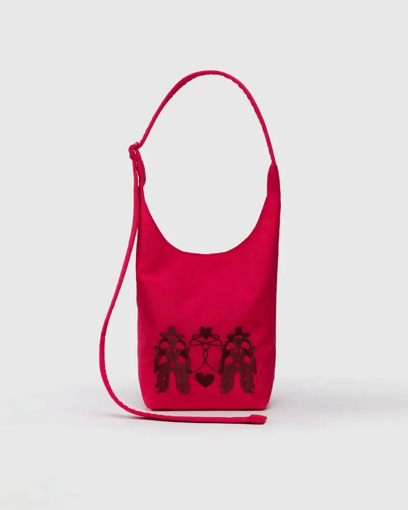 Small Nylon Sling Bag - Embroidered Cowgirl