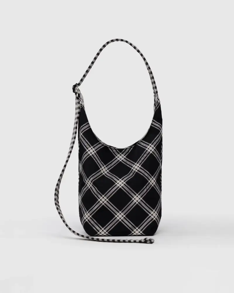 Small Nylon Sling Bag - Mixed Plaid