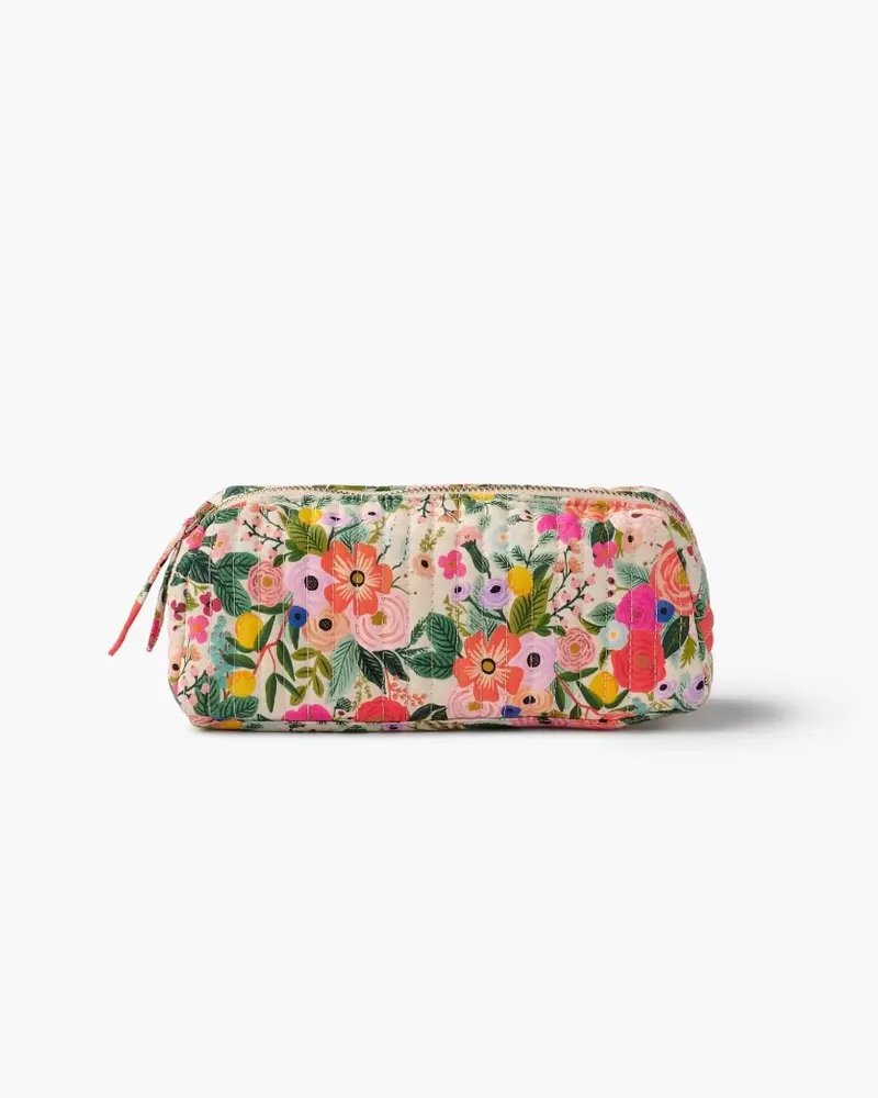Small Quilted Cosmetic Pouch - Garden Party [PRE ORDER]