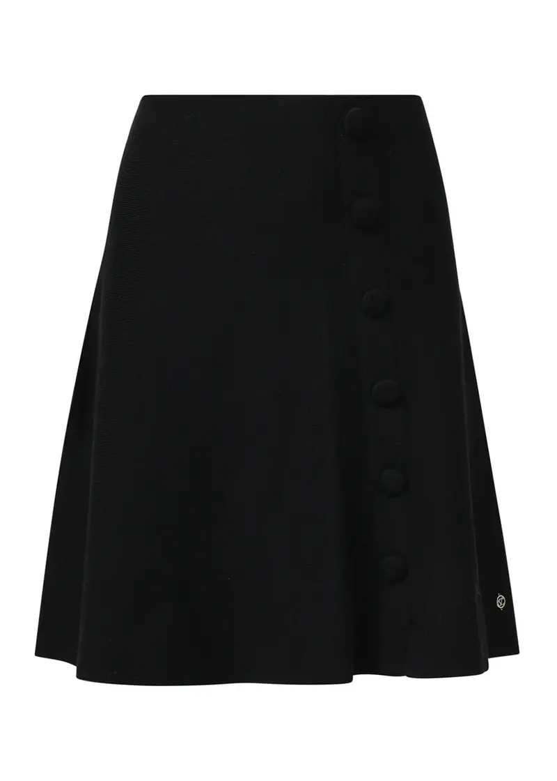 Smashed Lemon Groovy Days Knit 60s Black Skirt