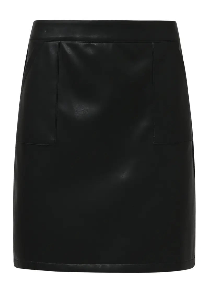 Smashed Lemon Stacey PU 60s Black Skirt