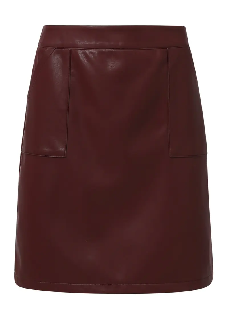 Smashed Lemon Stacey PU 60s Bordeaux Skirt