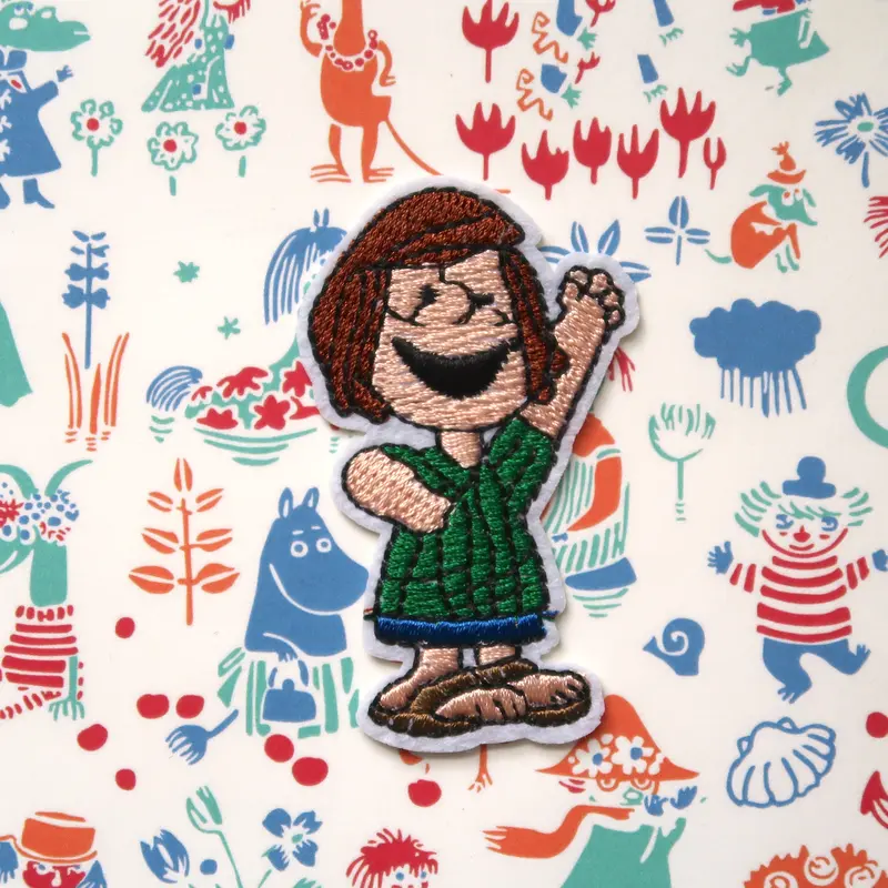 Snoopy Embroidery Patch // Peppermint Patty from the Snoopy/Peanuts comics embroidered iron-on patch badge appliqué