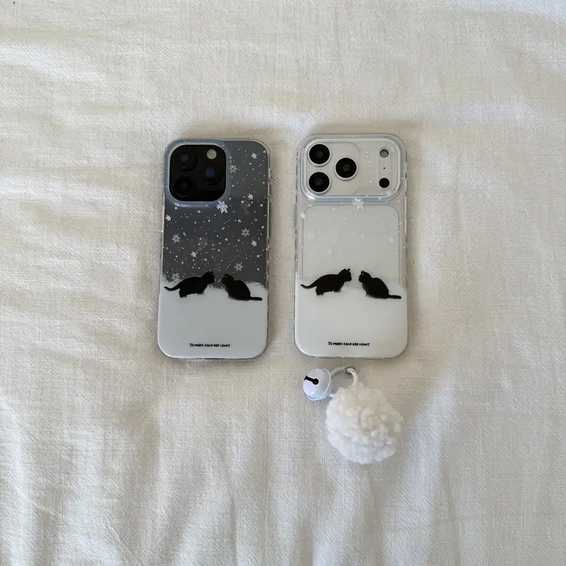 Snowy Winter Cats iPhone Case