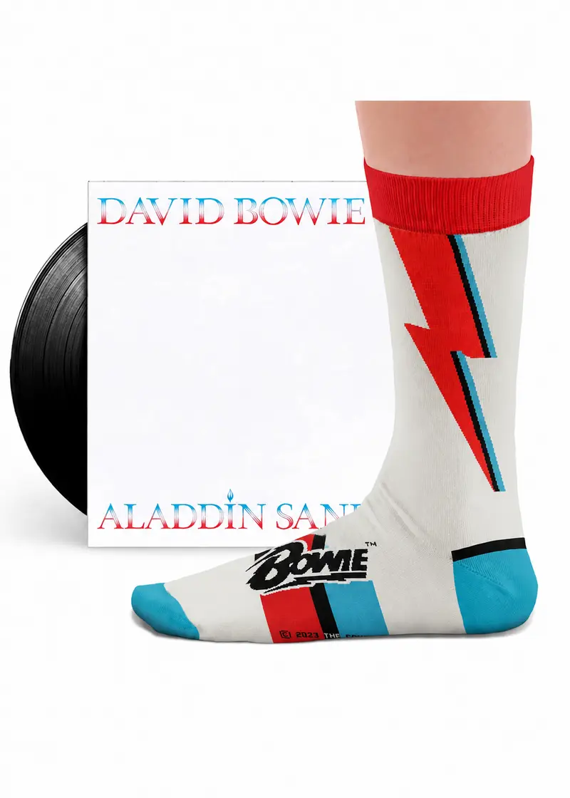 Sock Affairs David Bowie Aladdin Sane White Socks