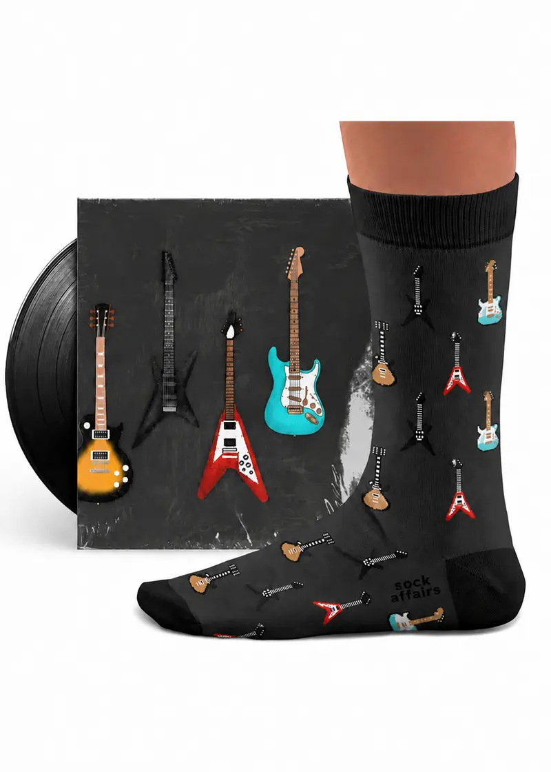 Sock Affairs Six-String Guitars Socks Grey