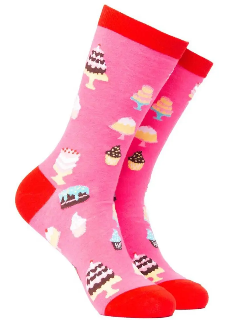 Soctopus Cake Lover Socks Pink
