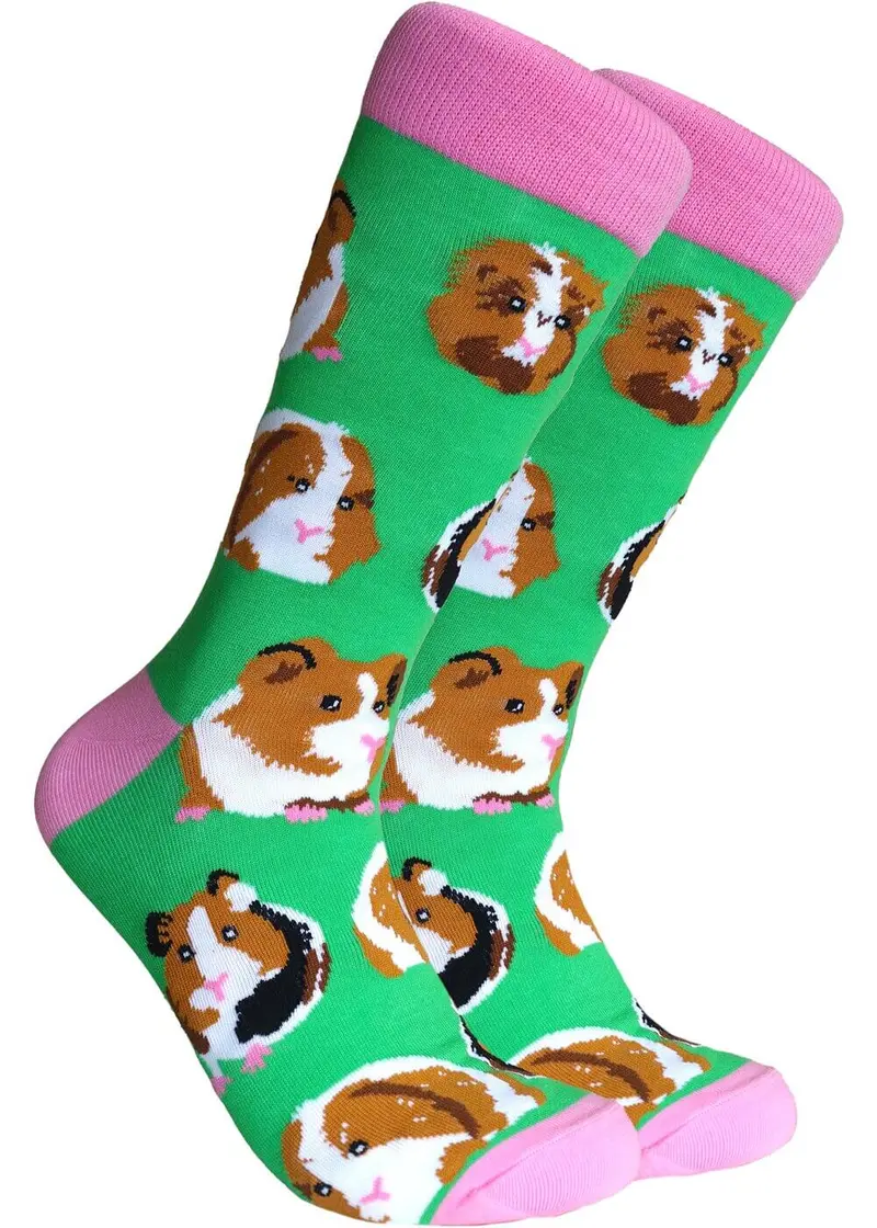 Soctopus I Am Not A Hamster Guinea Pig Socks Green