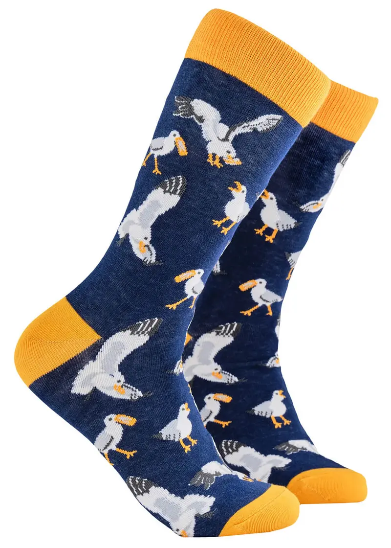 Soctopus Seagull Got My Socks Blue Socks
