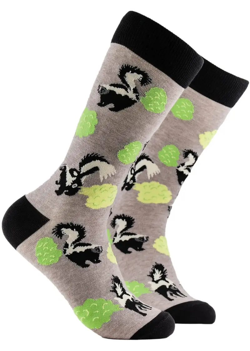 Soctopus Skunk Socks Grey