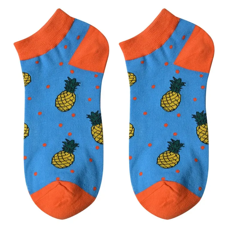 Sokken Ananas blauw one-size