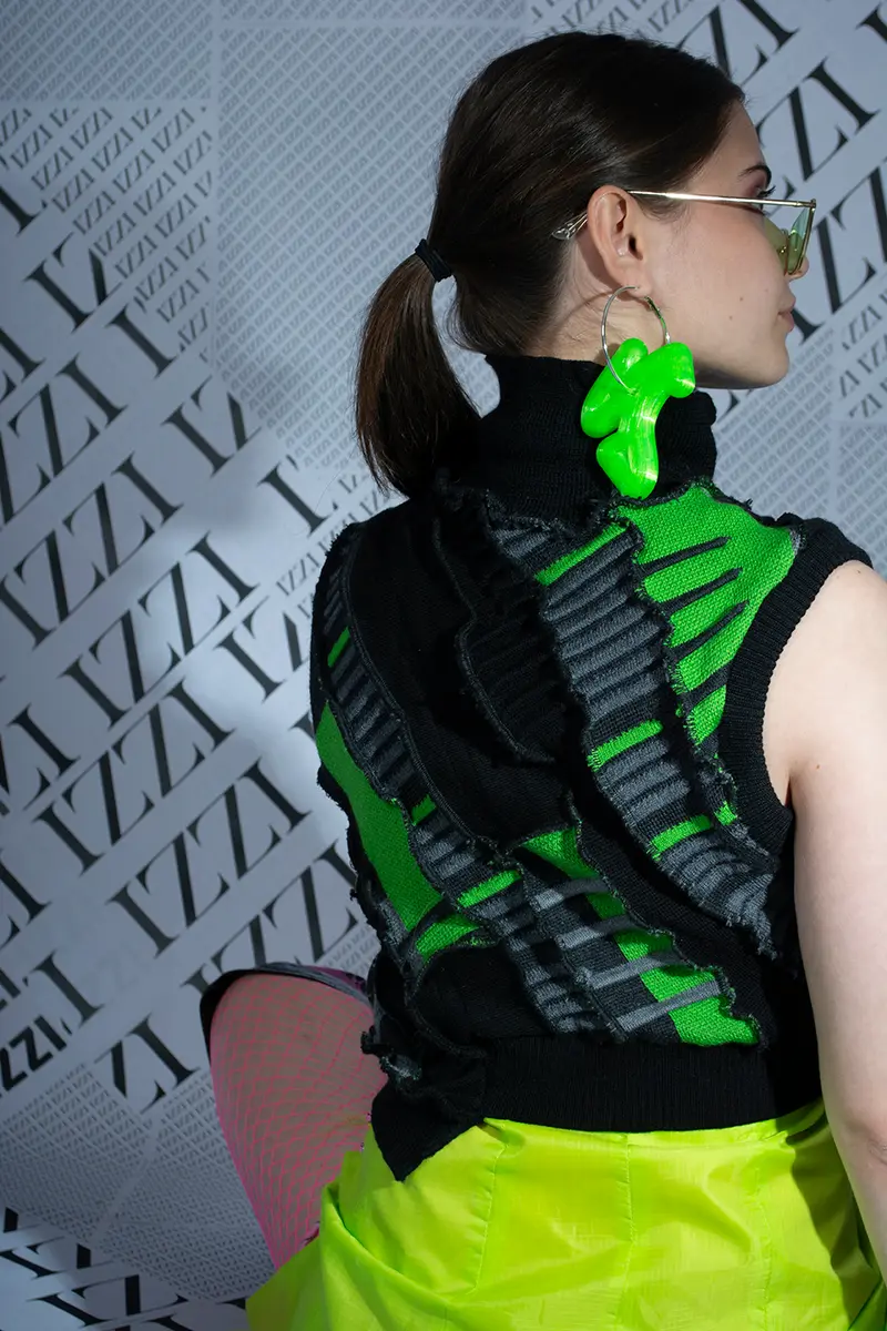 *SOLD* Green black top