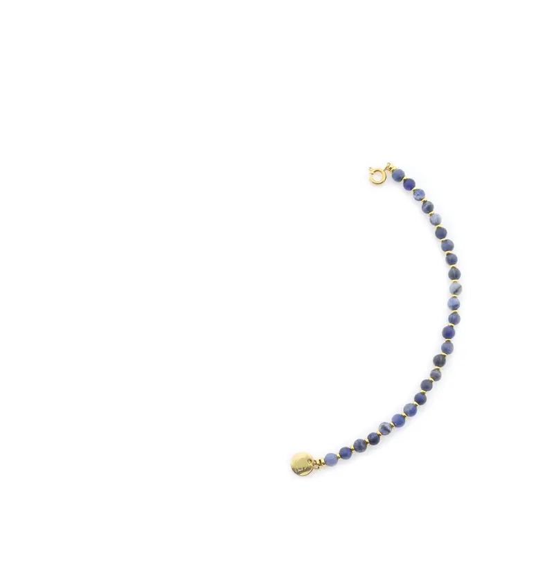 Solid Gold Edelsteen Tussenstuk Ketting - Sodaliet