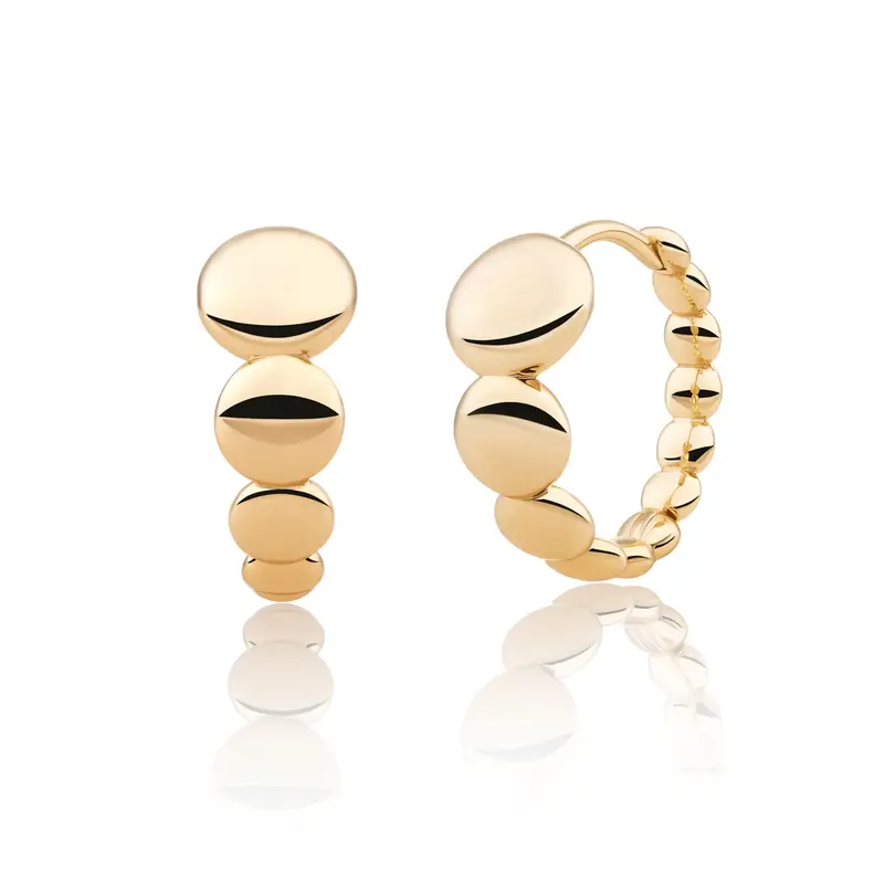 sparkling jewels creolen bubble huggies gold
