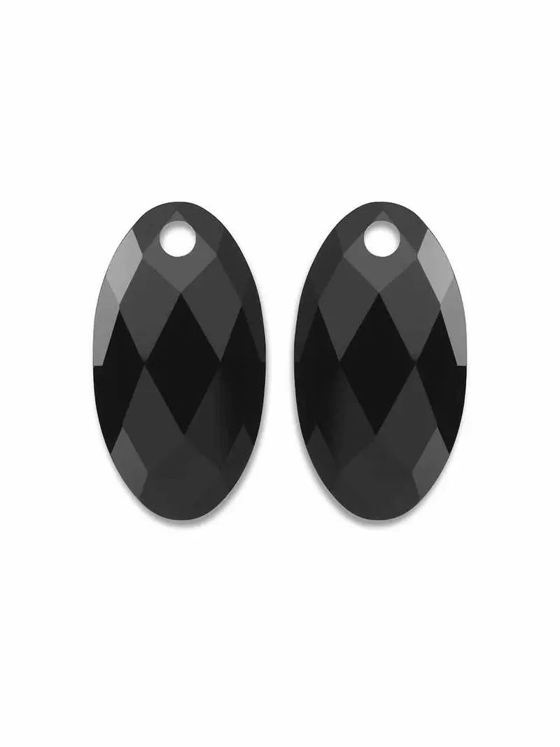 sparkling jewels edelstenen hangers large leaf onyx