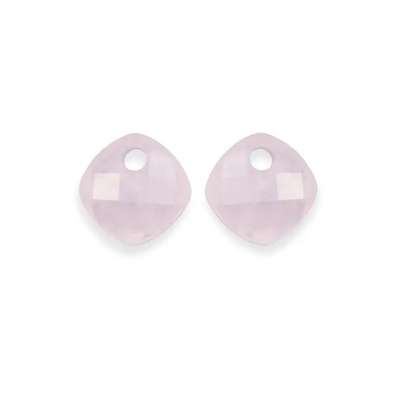 sparkling jewels hangers cushion cut rose quartz