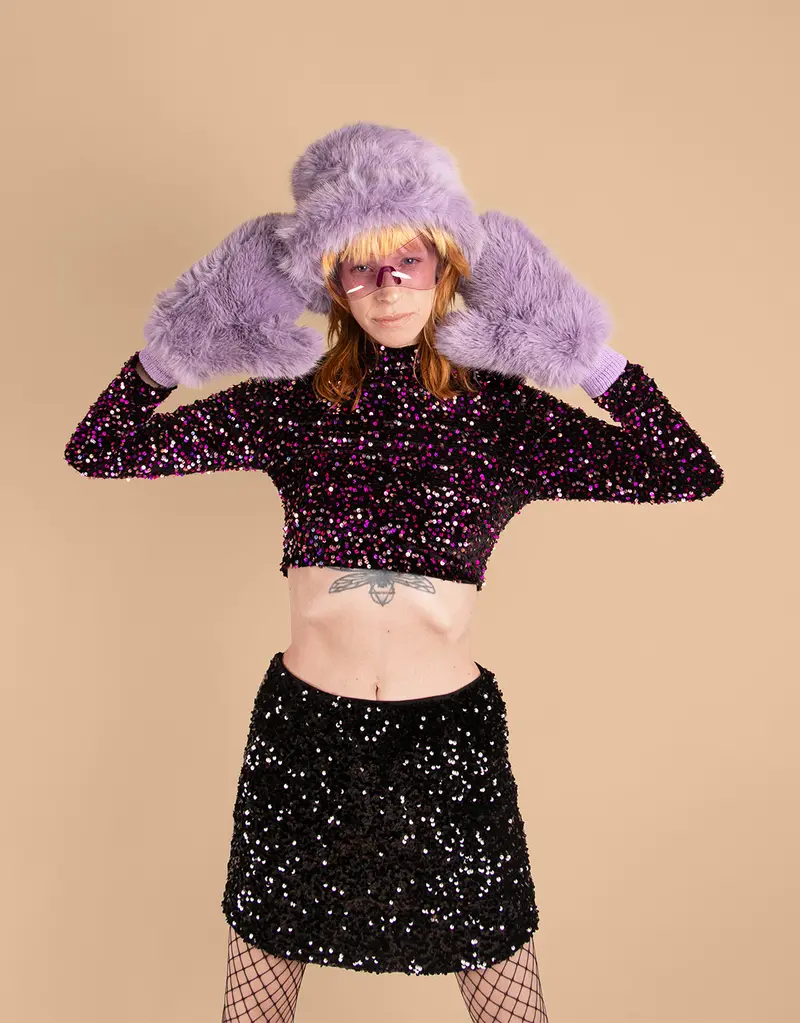 Sparkly turtle neck long sleeve top