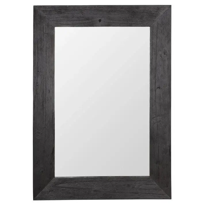 Spiegel Lola Gemixt Hout Zwart Langwerpig 140x100cm MUST Living