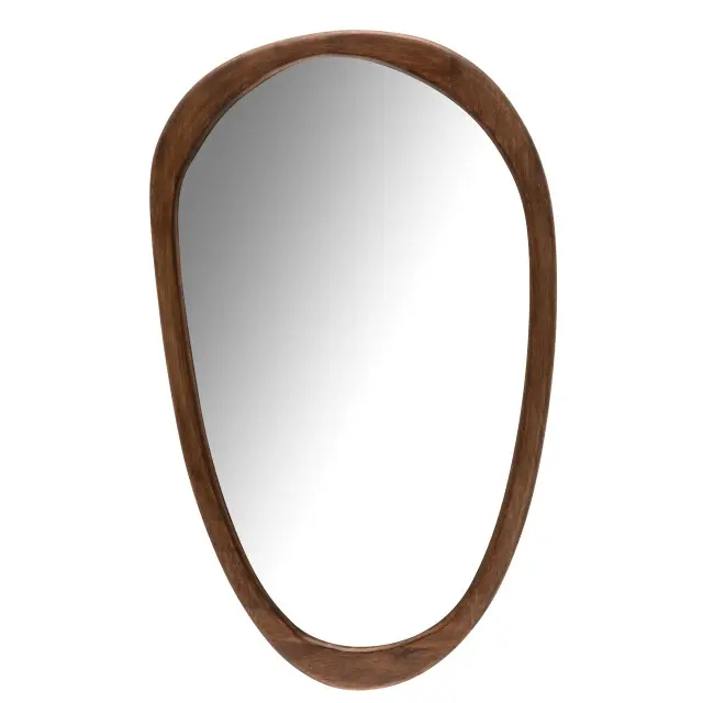 Spiegel Onregelmatig Mango Hout Donker Bruin Large 51x83x3,5cm