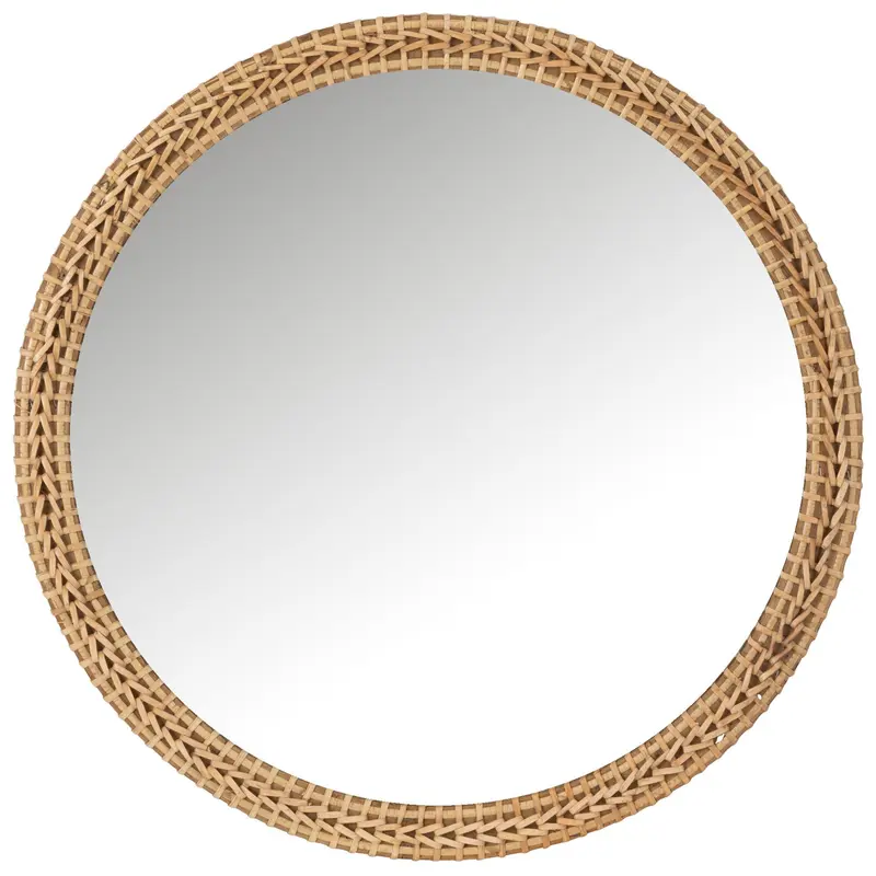 Spiegel Rond Spar/Glas Natuur Ø75cm J-Line