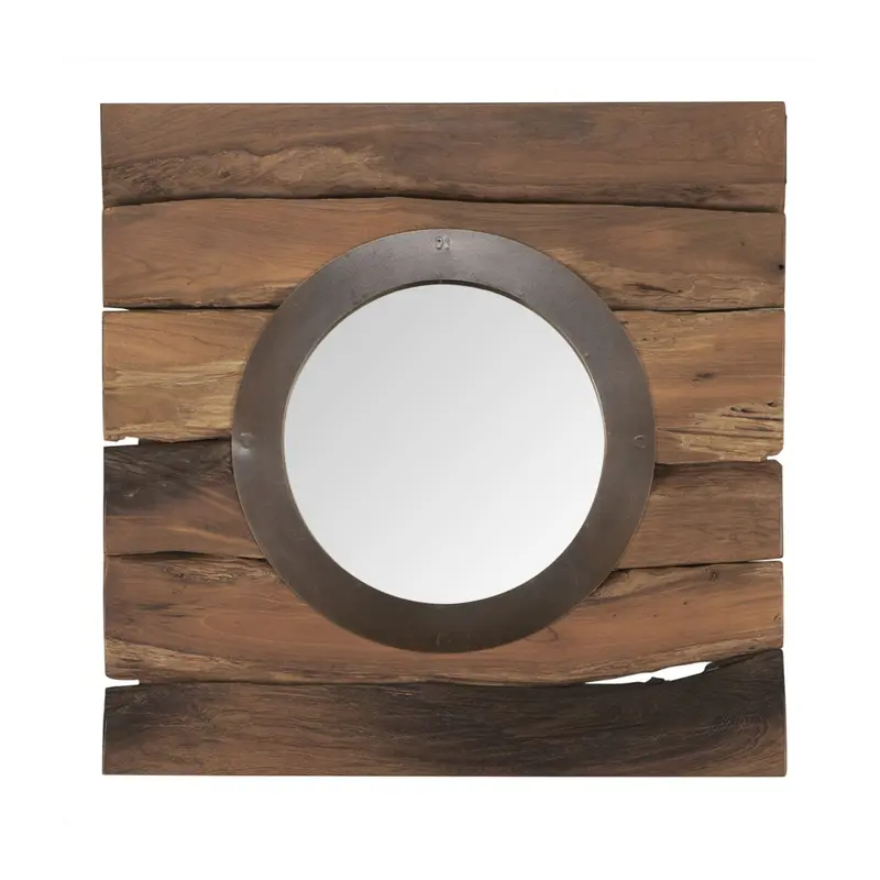 Spiegel Smile Teakhout 50x50cm MUST Living
