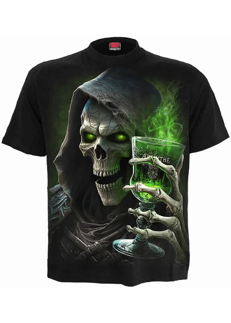 Spiral Green Fairy T-Shirt Black