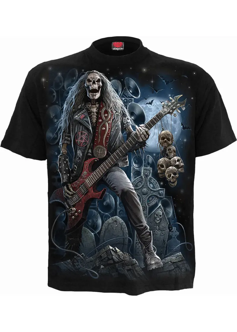 Spiral Grim Rocker T-Shirt Black