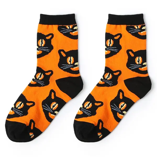 Spooky Cat Crew Socks