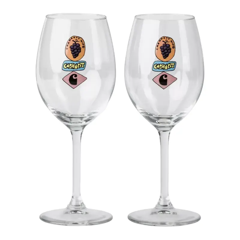 Stacked Grapes Wine Glass Set