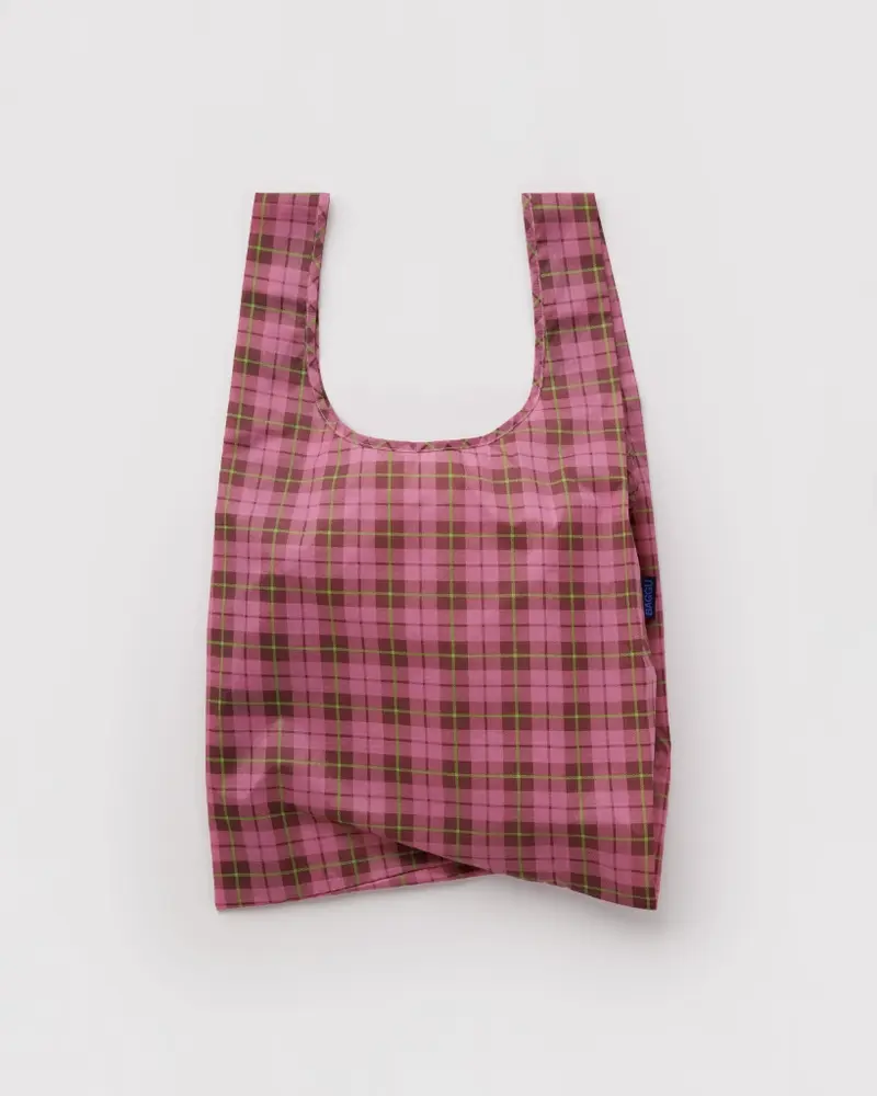 Standard Reusable Bag - Azalea Pink Tartan