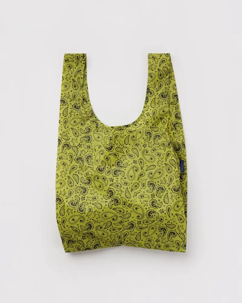 Standard Reusable Bag - Chartreuse Paisley
