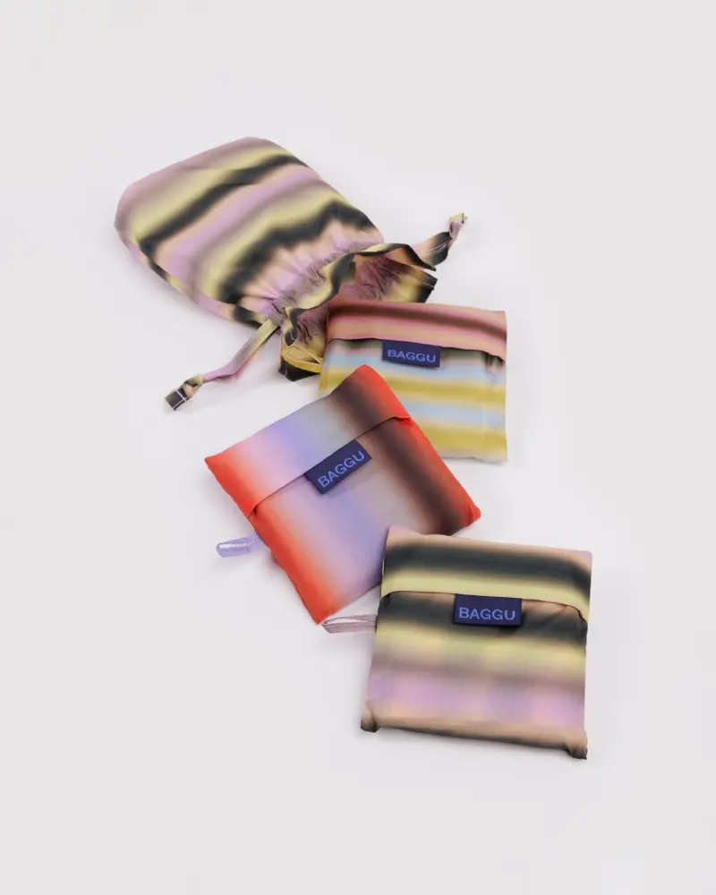 Standard Reusable Bags Set of 3 - Gradient Stripes