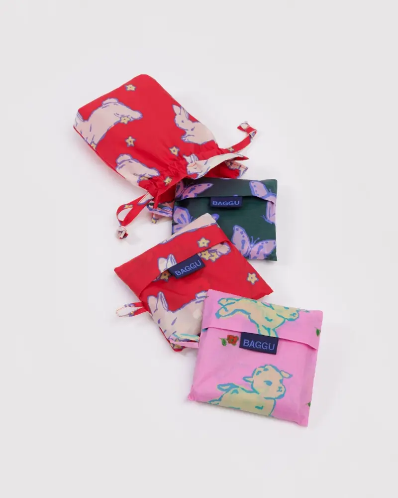 Standard Reusable Bags Set of 3 - Spring Animals