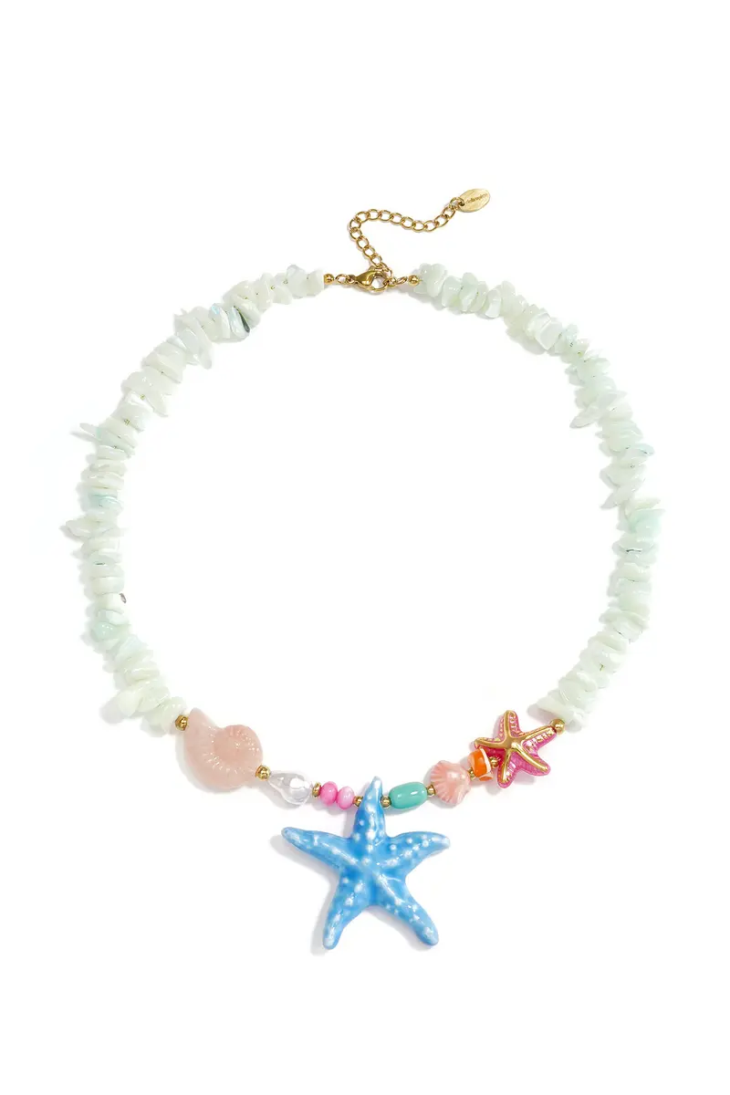 Starfish ketting mint