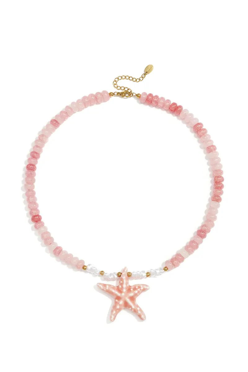 Starfish ketting roze 331