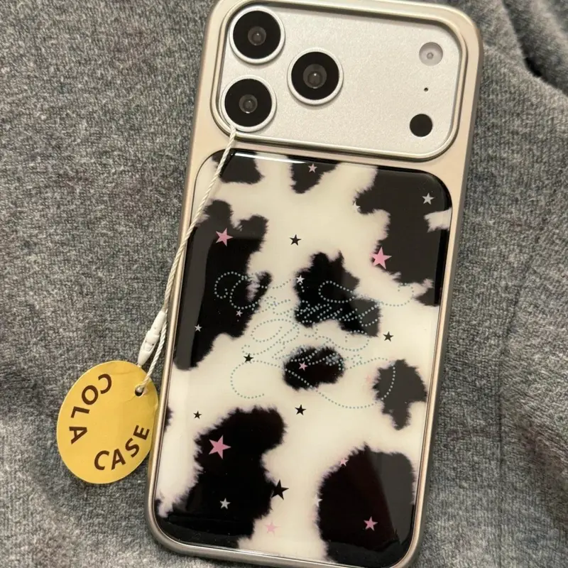 Starry Cow Pattern iPhone Case
