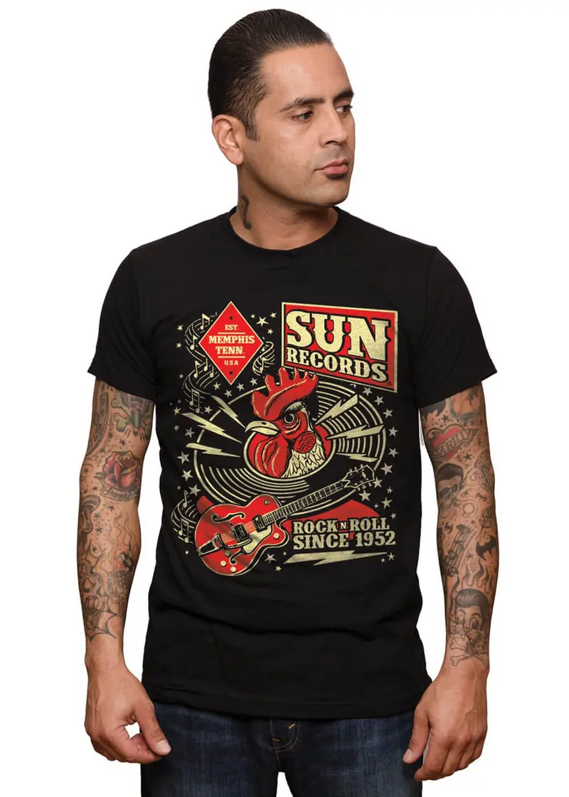 Steady Clothing Men's Sun Records Hop T-Shirt Black