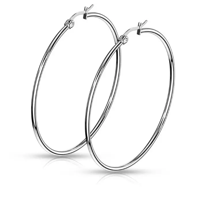 Sterling zilveren oorringen breedte 15mm (LENGTE 14-60MM)