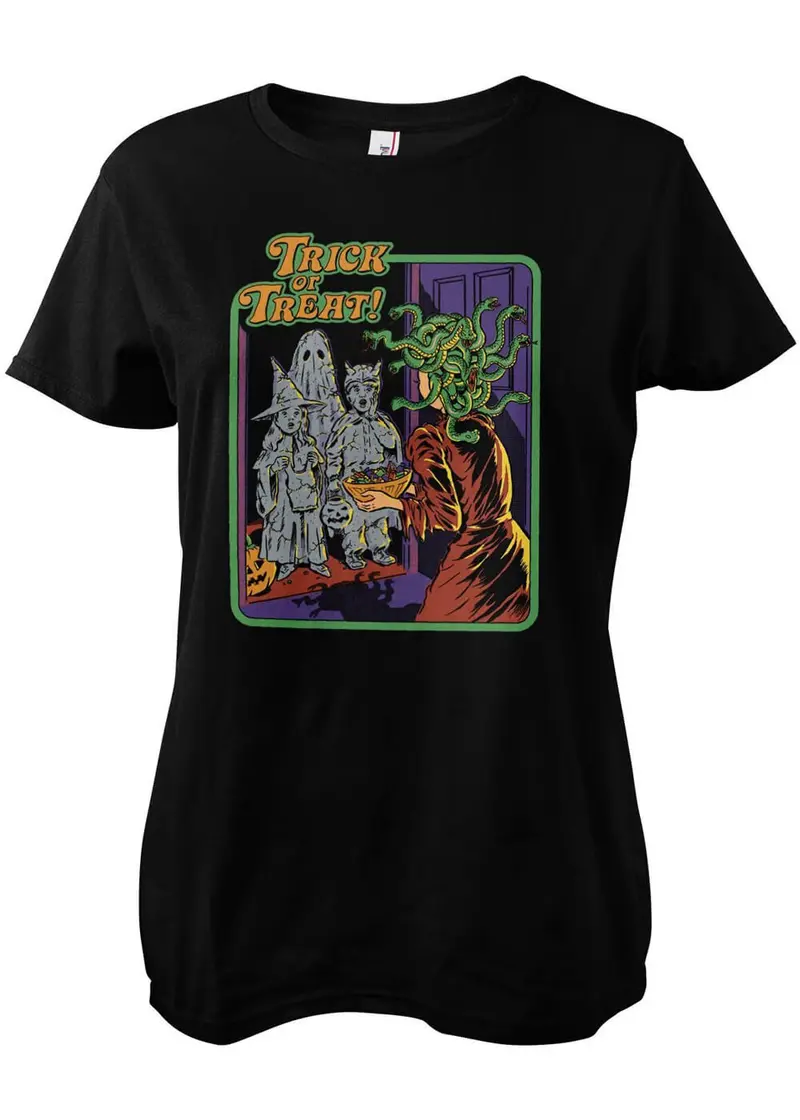 Steven Rhodes Trick Or Treat Girly T-Shirt Black