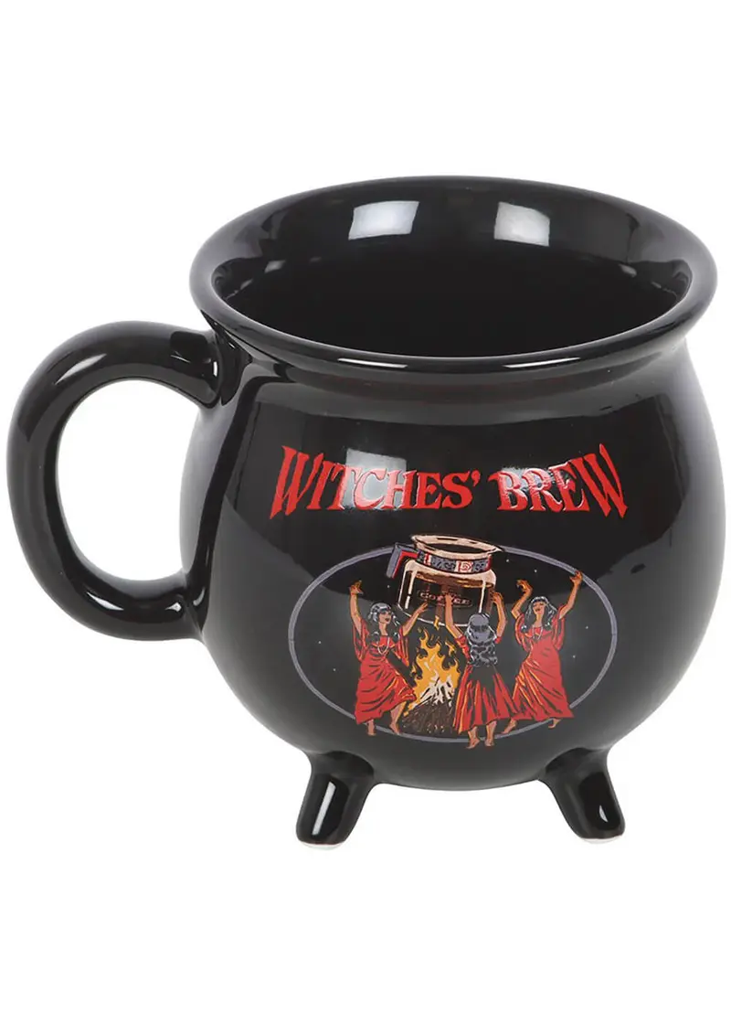 Steven Rhodes Witches' Brew Cauldron Mug Black