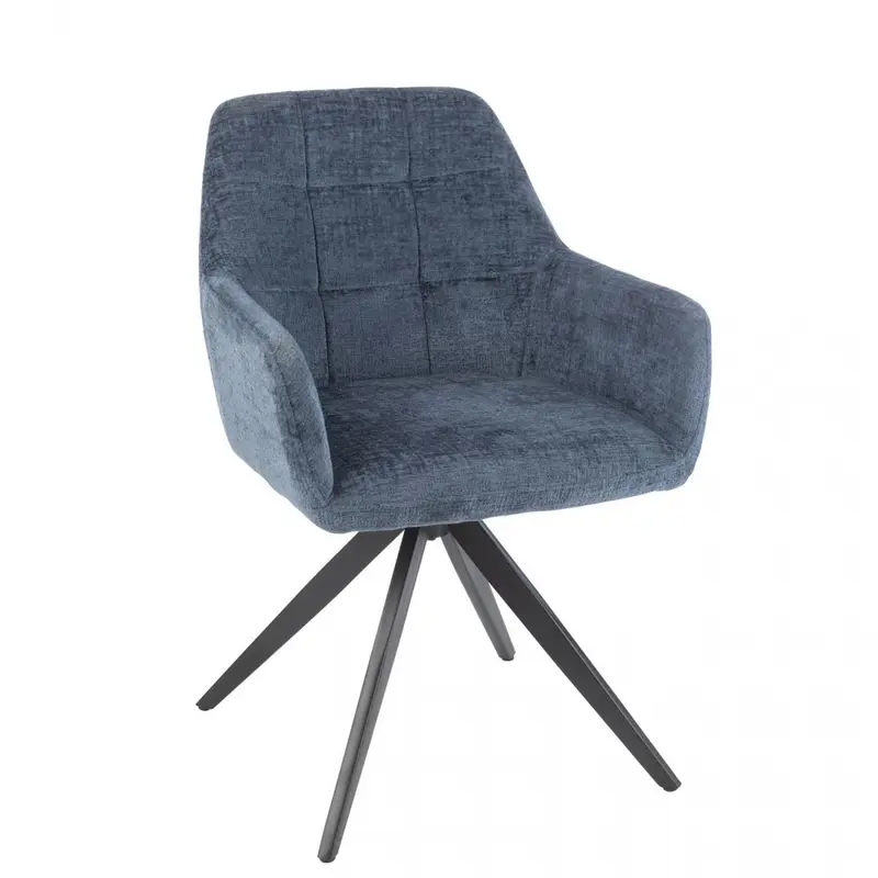 Stoel Louna Ijzer/Acryl Blauw J-Line