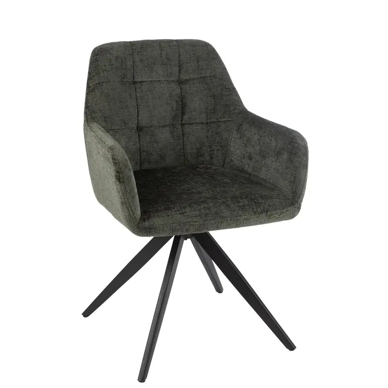Stoel Louna Ijzer/Acryl Groen J-Line