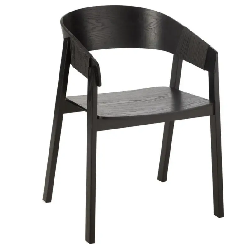 Stoel Naga Essenhout/Touw Zwart J-Line